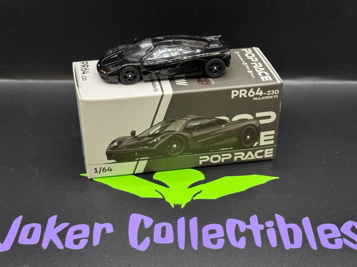 New Open Box Pop Race Jet Black McLaren F1 PR64-230