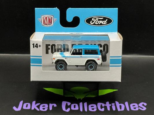 M2 Machines White Blue 1976 Ford Bronco R106 25-111
