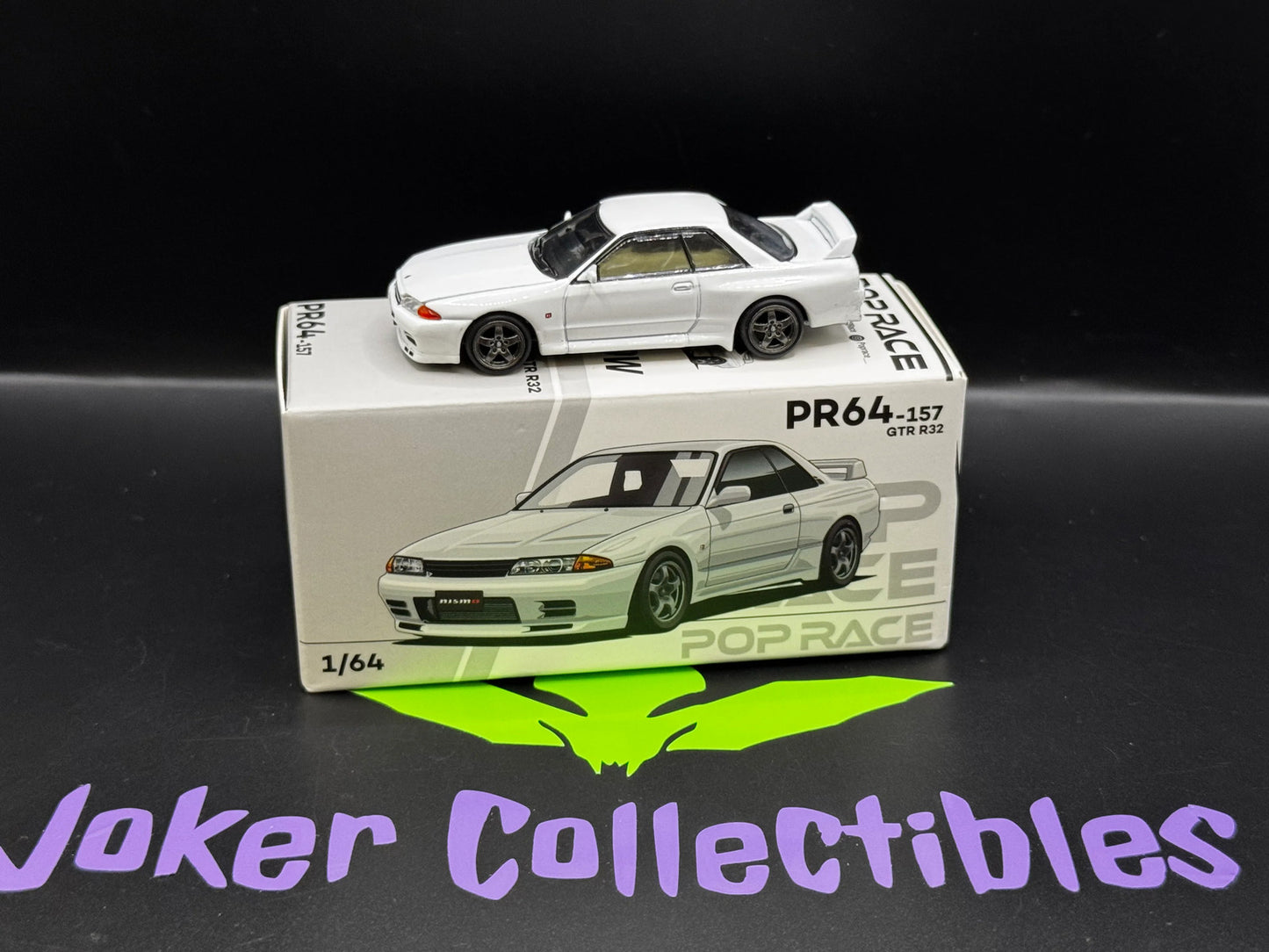 Pop Race Nissan Skyline GTR R32 Crystal White PR64-157