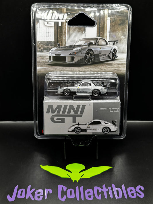 Mini GT Chase #1106 Mazda RX-7 RE-Amemiya Silver Metallic LHD