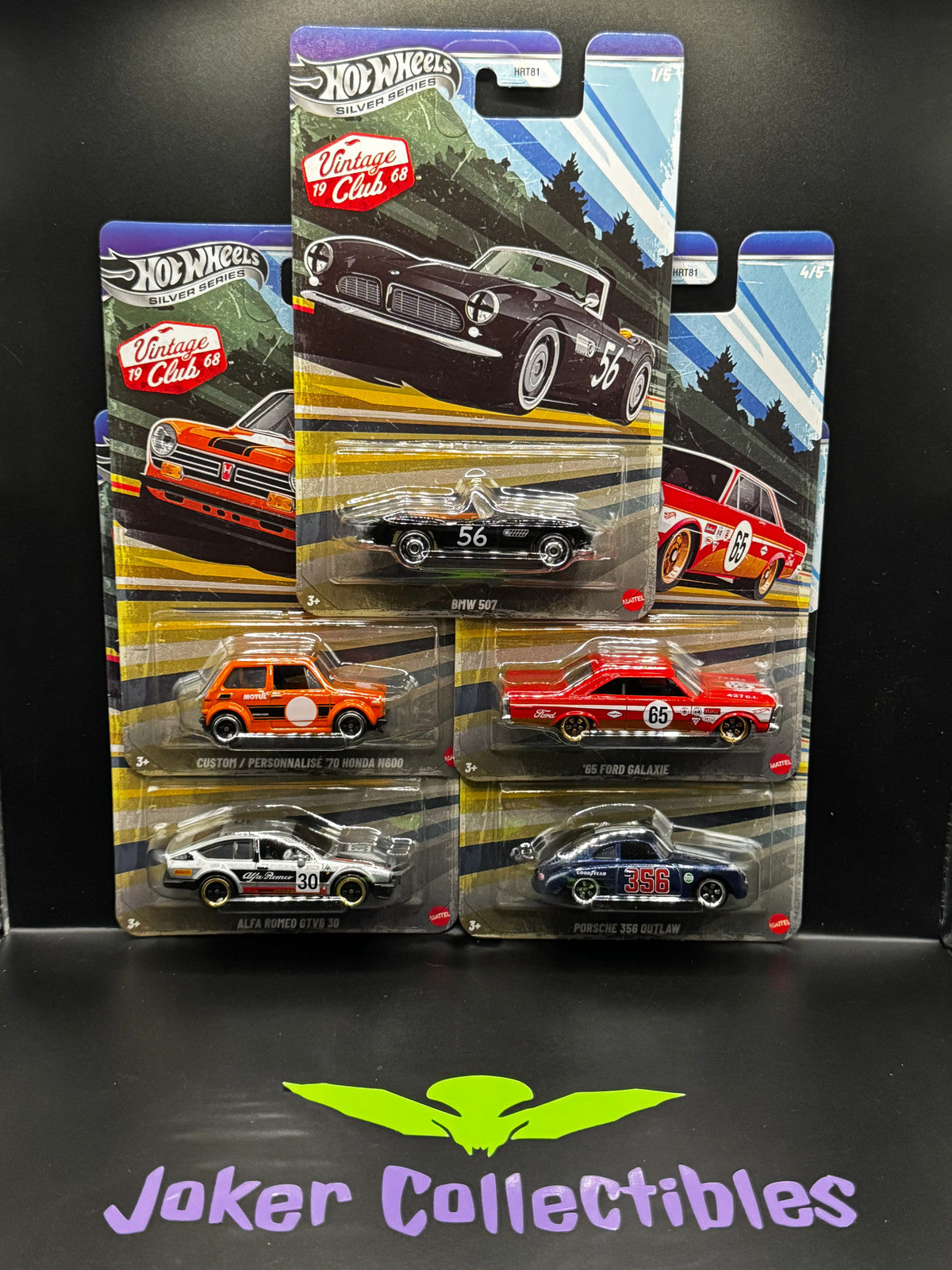 Hot Wheels Silver Series 2026 Vintage Club Vehicle Mix 2 Full Set of 5 HRT81-956