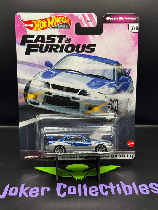 Hot Wheels Fast & Furious Nissan Skyline GT-R BCNR33 Quick Shifters # 2/5 w Protector