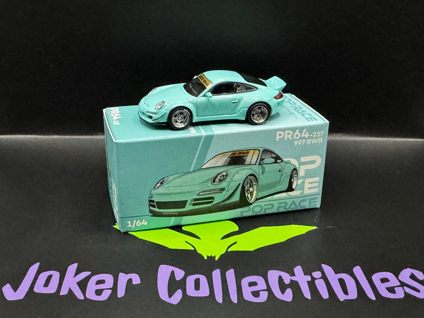 Pop Race RWB Porsche 997 Tiffany Blue PR64-237