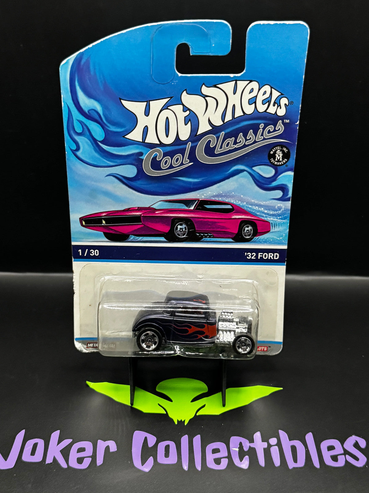 Bad Card Hot Wheels Cool Classics '32 Ford # 1/30 Pink Car Card Spectrafrost